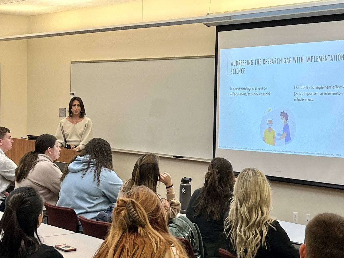 KTB_PhD's tweet photo. 2/ Senior Maddi Doss kicked things off with a great talk entitled “Evaluating Evidence-Based Exercise Interventions for Cancer Survivors Using the RE-AIM Framework”, where she discussed the utility of this framework for use in #ExerciseOncology. #CARESLab https://t.co/dArzr2KsJe
