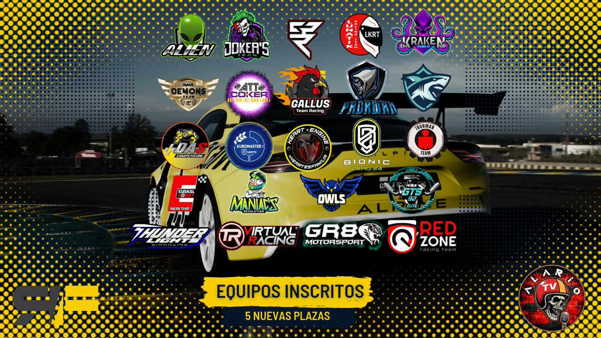Se nos ha unido hoy <a href="/RedZone_Racing/">Red Zone Racing Team</a> , no perdáis la oportunidad de las 5 plazas que aún quedan!!!🥳🥳