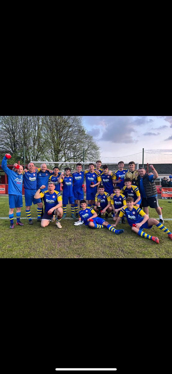 OfficialRhosFC's tweet photo. Full time Result ⚽️ 

Rhos 3rds 5-0 Seven Sisters 3rds

A dominant display from the young 3rd team sees them take home the @Neathleague Open Trophy 💙💛

#UppaRhos https://t.co/cEb9jJR5Mq