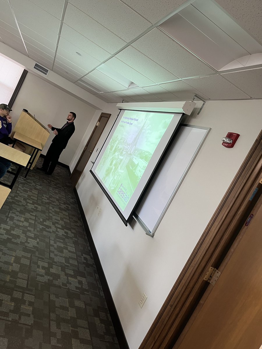 KTB_PhD's tweet photo. 3/ Josh Rydberg presented an excellent overview of the role of PA in the prevention and treatment of prostate cancer while also discussing some of the proposed biological mechanisms of this relationship. #CARESLab https://t.co/CBxhorySP9