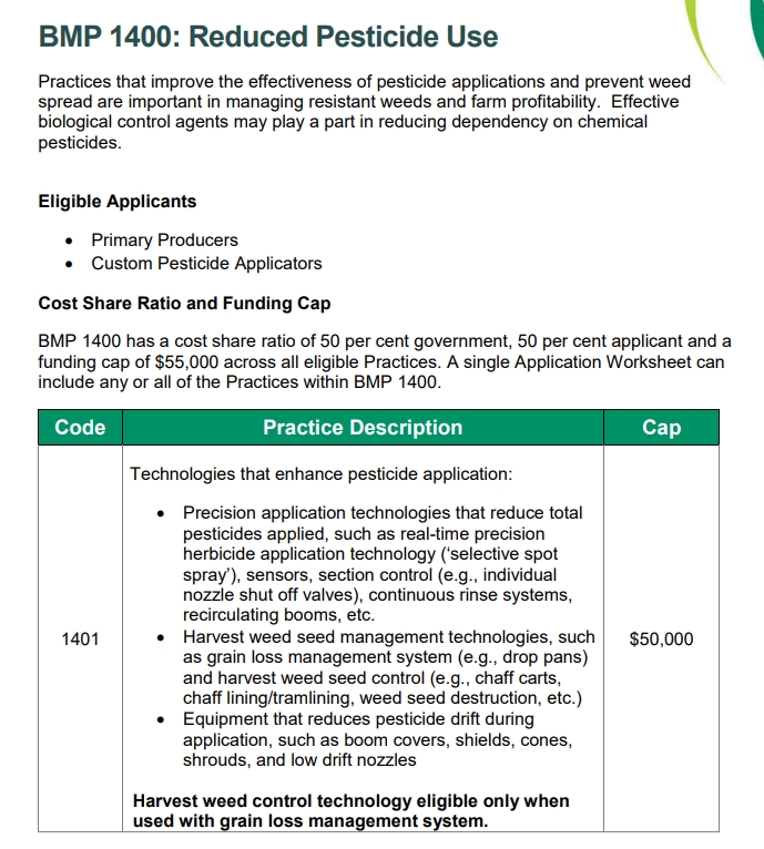 Good news for MB farmers: Manitoba's SCAP funding provides rebates for spot sprays and other beneficial gadgets. Apply before June 13.

gov.mb.ca/scap/climatech…