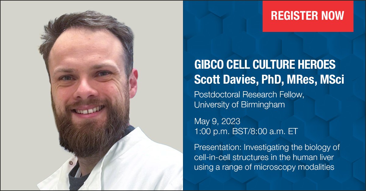 I am so excited and honoured to be this months @GIBCO Cell Culture Hero! My webinar will be broadcast MAY 09, 2023 1:00 PM BST. Registration can be found here: tinyurl.com/ykte4u5y #GibcoCellCultureHeroes