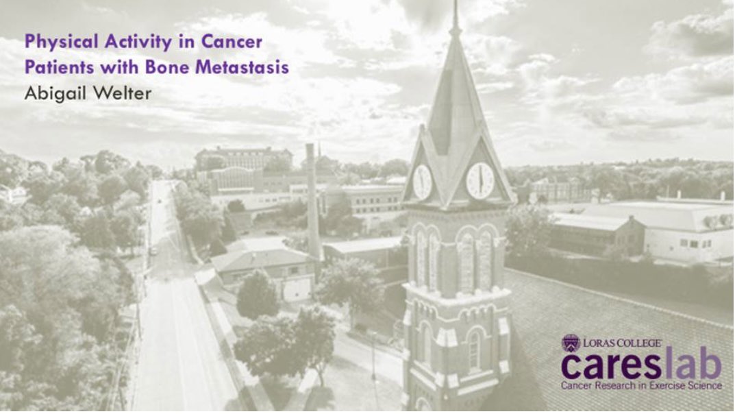 KTB_PhD's tweet photo. 4/ Next up was Abby Welter with a fantastic talk discussing an overview of the state of research related to PA and bone metastases, specifically highlighting the new exercise recommendations for cancer patients with #BoneMETS. #CARESLab https://t.co/xk9HxQcyYX