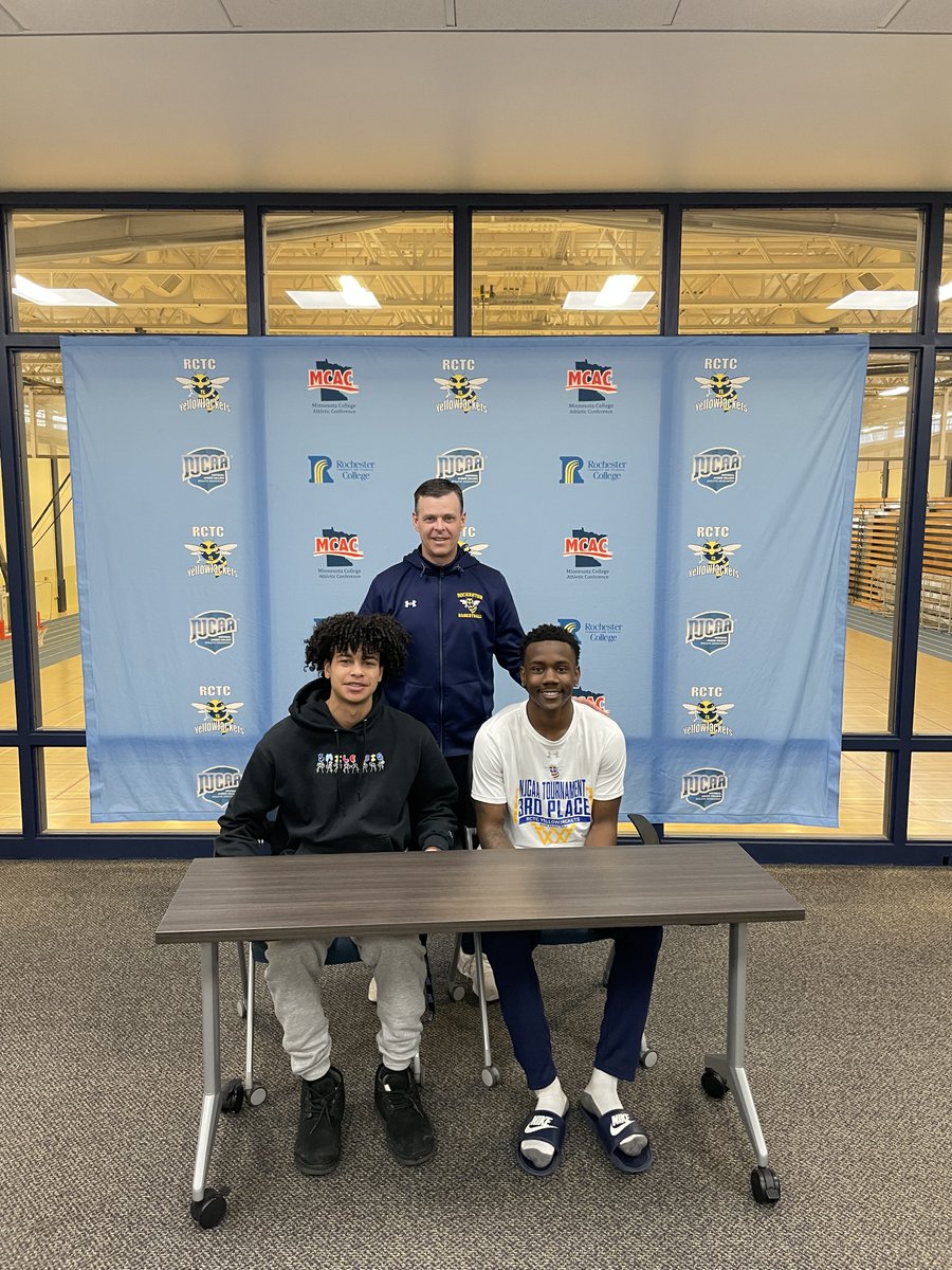 Kam Givens signed with Minot State  (NSIC D2) and Andre Crockett JR committed to St. Scholastica (MIAC D3)   2 really good players and even better people!