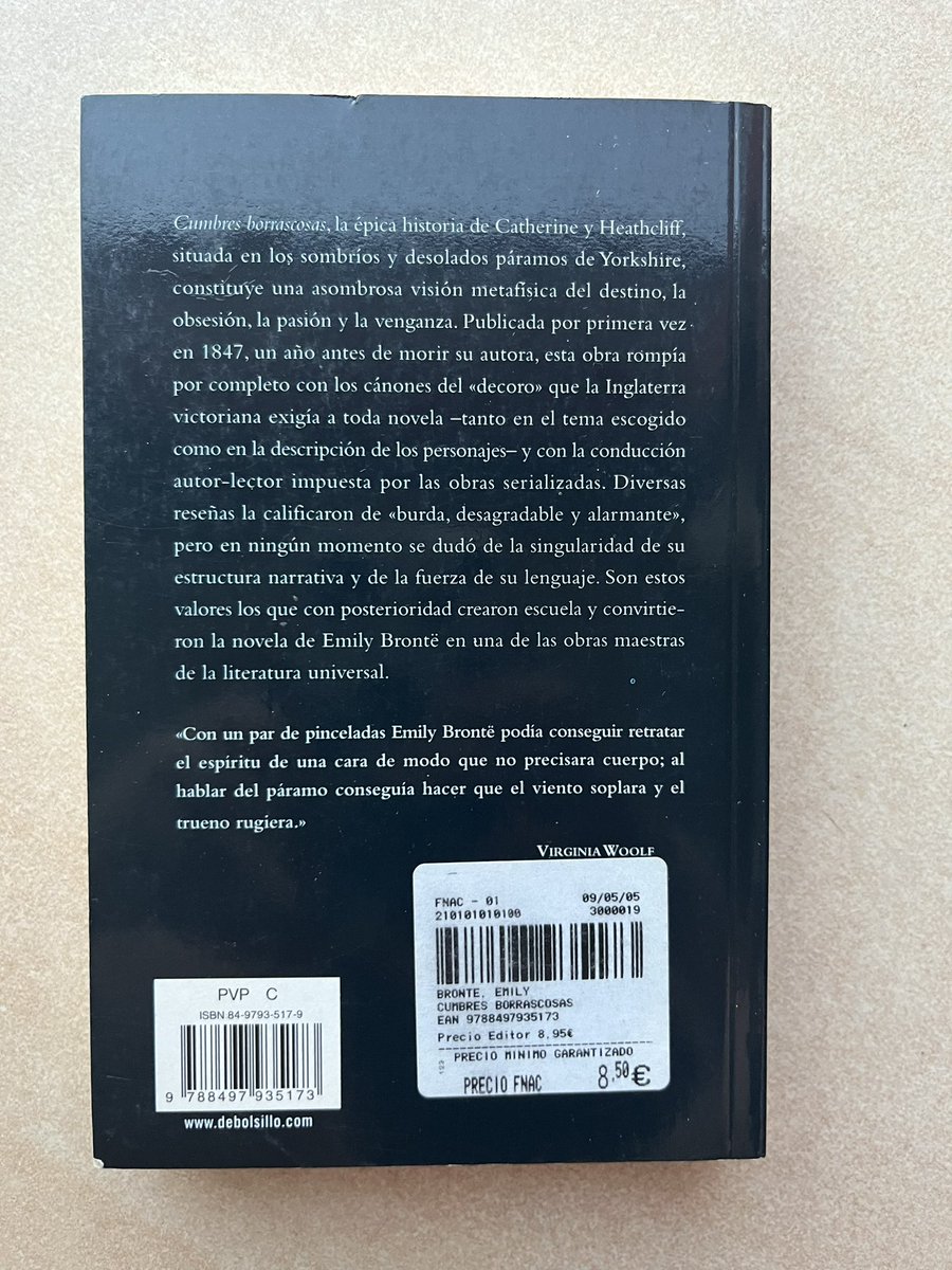 librospa's tweet photo. ¡Nuevo #libro a la #venta!

Cumbres borrascosas de Emily Brontë. 

Muy buen estado, barato, envío rápido. 

#Wallapop MonicaT LibrosEnElParaíso https://t.co/MMbQZxtyD2