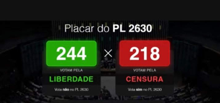 Deus no comando. Liberdade sim. #PLdaCensuraNao