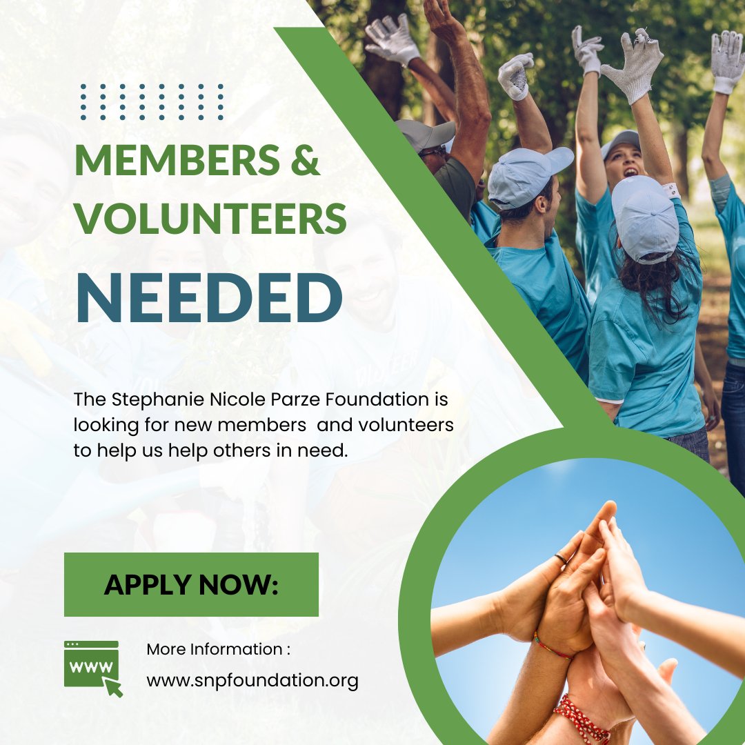 We are always looking for new members and volunteers. Come join our team and make a difference in the lives of domestic violence victims and their families. 

For more information, please visit snpfoundation.org/become-a-member