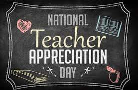 Happy #TeacherAppreciationDay! Thank you to all the amazing teachers that do so much with so little. You are appreciated! #NationalTeacherDay