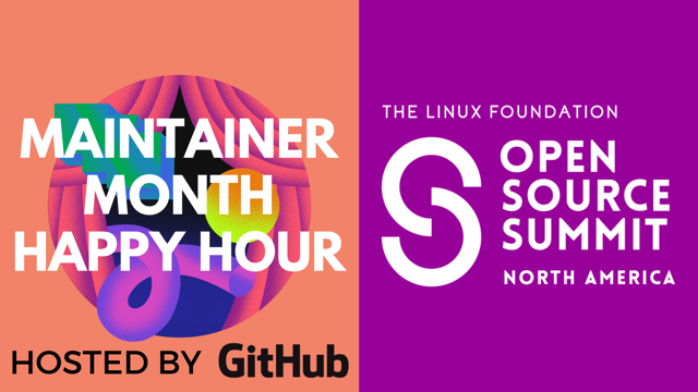 github's tweet photo. We’re celebrating Maintainer Month w/ our friends @linuxfoundation: https://t.co/FLJi9yzDKk. Join us for the #MaintainerMonth Happy Hour @ Open Source Summit NA, May 8 at 5:30 PM PDT

Register for #OSSummit: https://t.co/qkCm8KAdN7
Register for Happy Hour https://t.co/IIG7jE7gFY https://t.co/EB4vyPB45A