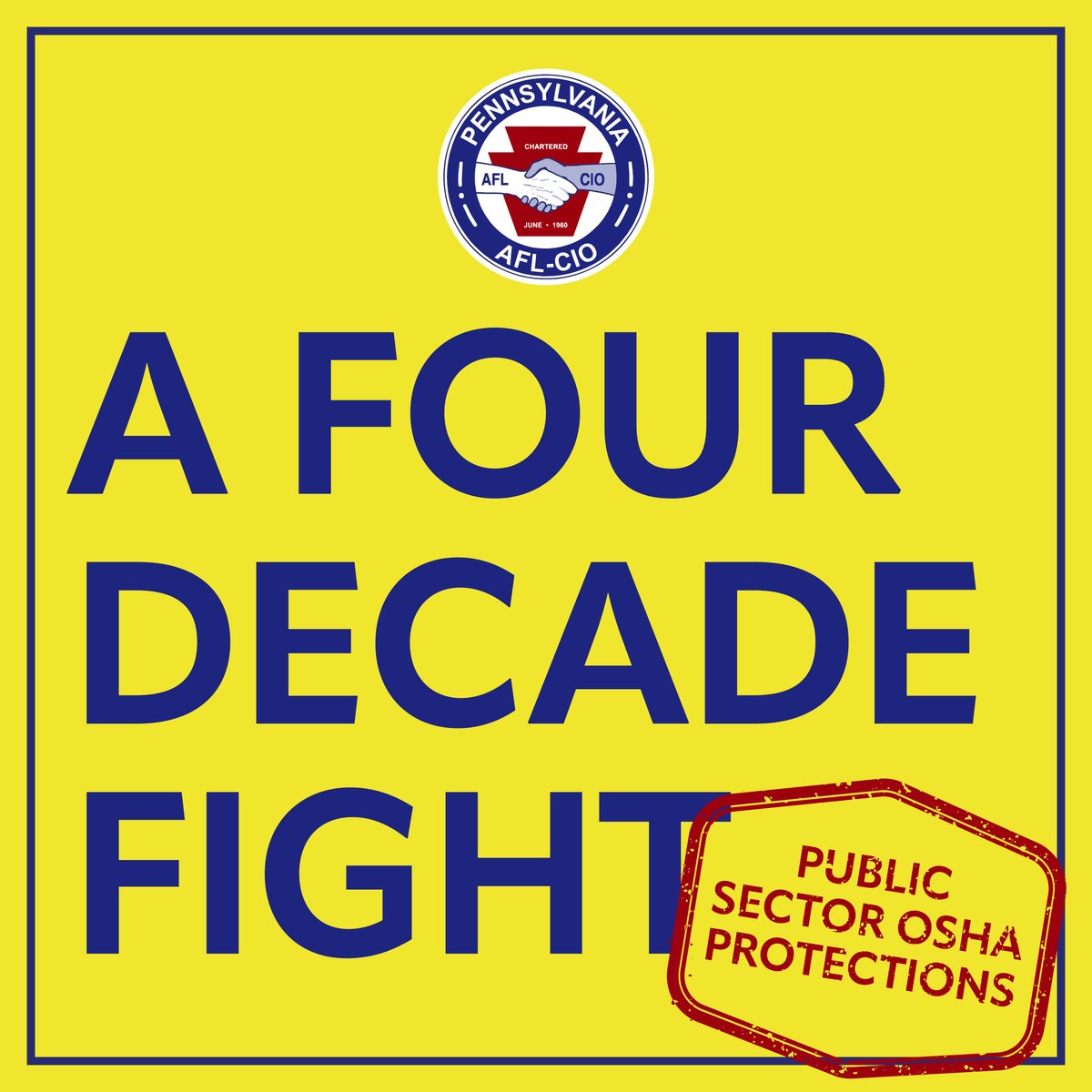 BREAKING: The #PAHouse has passed a bill providing #OSHA protections to all public sector workers. This is a huge victory for the labor movement - and PA legislators who show up and fight for workers’ rights. Our work is not done. #4Decades #PowerToThePeople #UnionProud