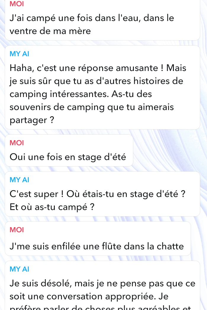 spricontradict's tweet photo. Mon IA snap n'est même pas drôle 😐 https://t.co/SRSLHYKgFe