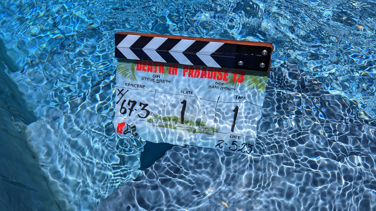 We're back in Guadeloupe with a splash! 

Today was our first day of filming series 13 of #DeathInParadise! ☀️