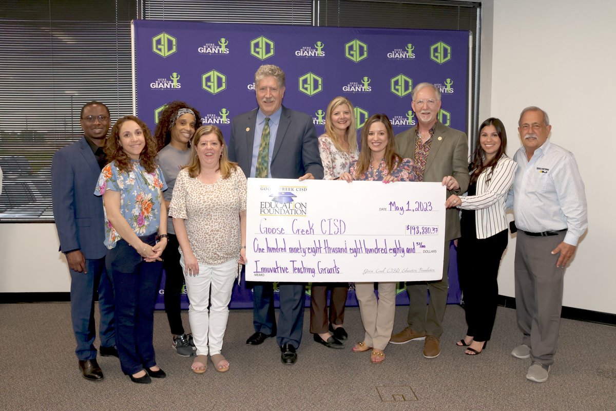 We are thrilled to announce our education foundation, along with the generous support of donors, has donated $198,880.37 to <a href="/GCCISD/">Goose Creek CISD</a>  teachers!  THANK YOU to everyone who made this possible! #gcgiants 

Support our teachers by donating here! bit.ly/AlumniFriends23