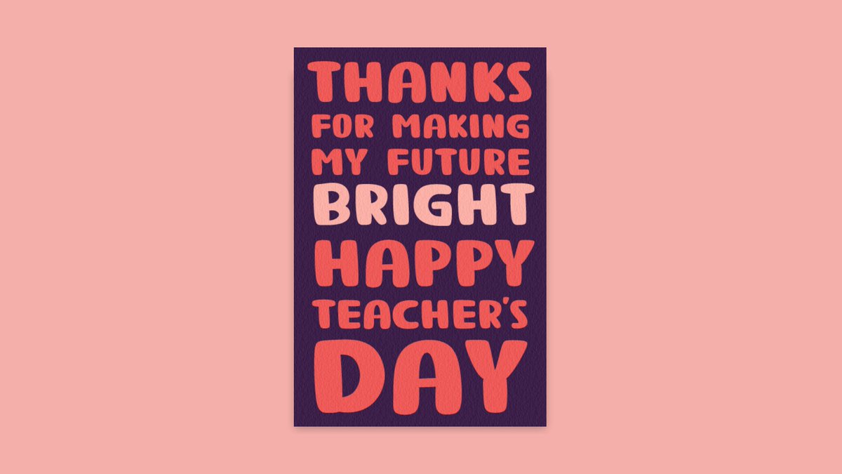Happy #NationalTeacherDay  from CardSnacks!👩‍🏫
How do you show appreciation to the teachers in your life?❤️
Retweet to be entered into our weekly drawing for a 25$ Amazon Gift Card! #Giveaway
PS: Check out this card we made to celebrate!
card.cardsnacks.com/m/i/64leph315ab