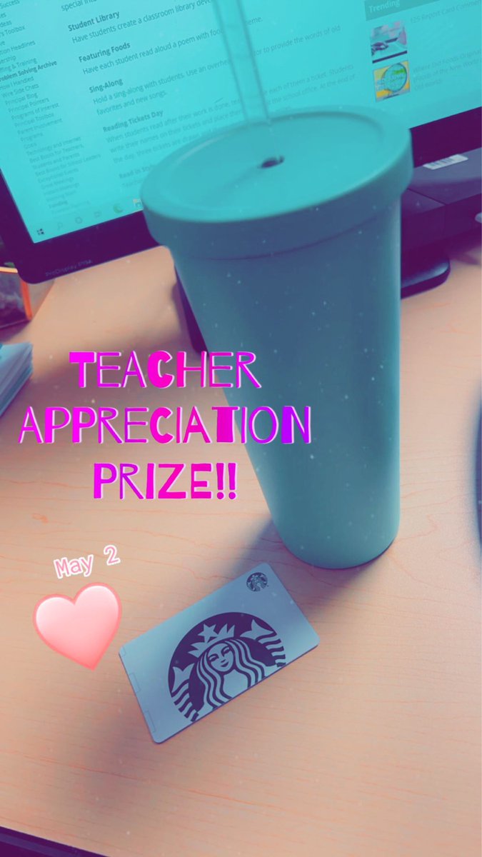 Day 2 of our Teacher Appreciation Week festivities <a href="/CarrollES_AISD/">Carroll Elementary</a>. I feel so appreciated and loved! Thank you <a href="/SerjioMedina/">Serjio Medina</a> <a href="/ENJackson32/">Emily Carter</a> <a href="/GriggsLove4ALL/">Tangela</a> <a href="/drSiboldi/">Dr. Pablo G. Siboldi</a>. I even won a prize today. Woohoo!!