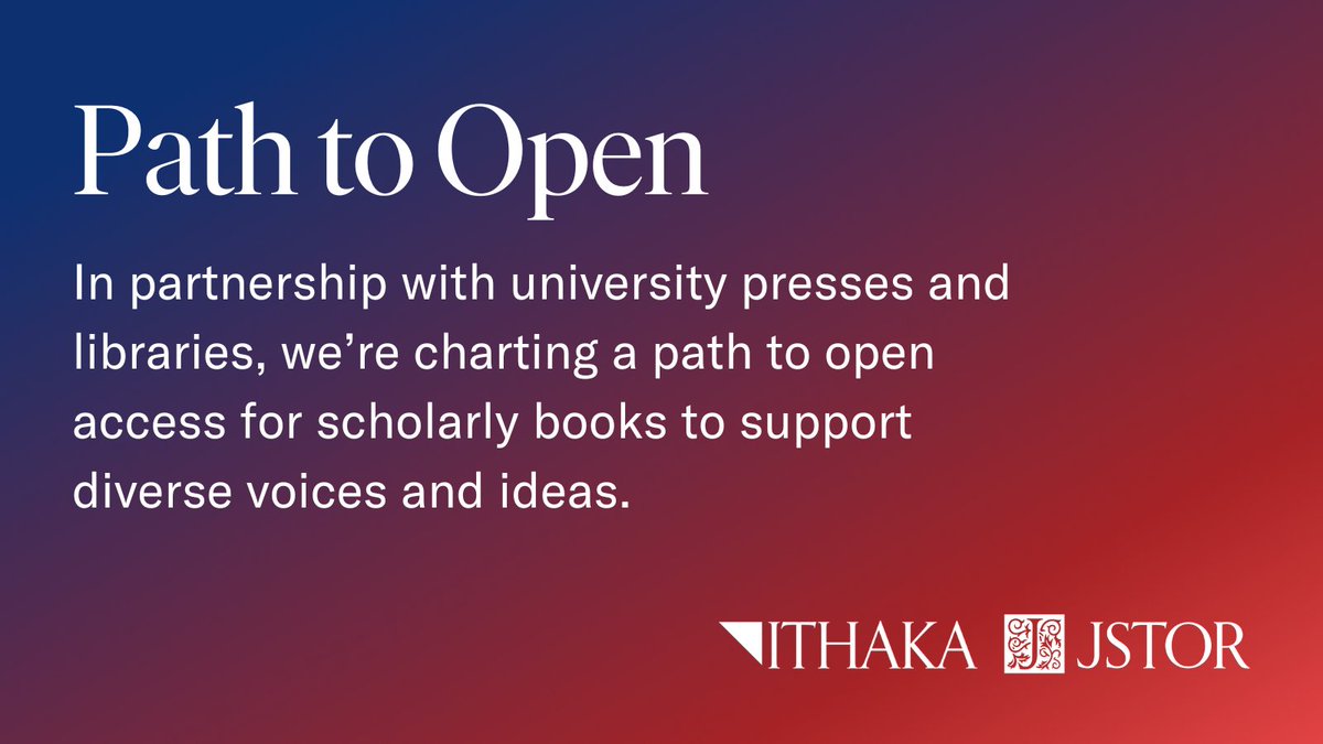 UPC is excited to announce our participation in #PathtoOpen, a groundbreaking new program from #universitypresses and @JSTOR to publish more books #open access.
#OA #OpenAccess #ReadUP #PathtoOpen #humanities #socialsciences