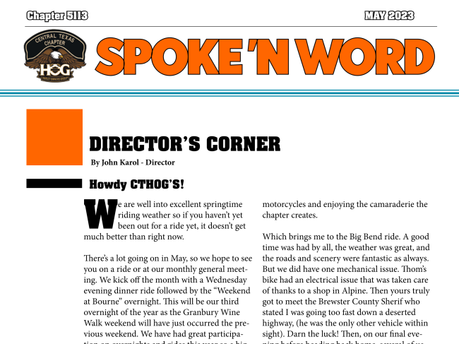 CTHOG's tweet photo. The May edition of Spoke'n Word Newsletter is offered courtesy of CTHOG editor George Moudry.  Thanks for everything you do for us, George!  Use the link for the full newsletter.  https://t.co/bM2CcjaJIB
https://t.co/JpUwn966hN https://t.co/gDlpwe0KU2