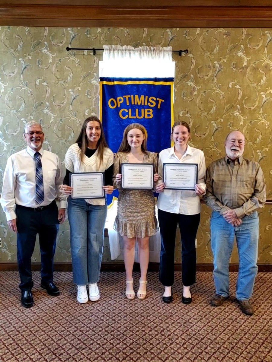 Congratulations to our very own SCHS senior, Addison Kersting, for receiving a scholarship from the St. Charles Optimist Club today. #SCHSpride #scsdGREAT