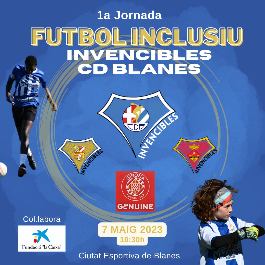 📝El proper diumenge dia 7 de maig celebrarem la primera jornada de futbol inclusiu dels Invencibles CD Banes.

⚽Els equips participants seràn Invencibles <a href="/cftordera/">CF Tordera Oficial</a>, Invencibles @cfsantcebria, Invencibles <a href="/cdblanes/">C.D.BLANES</a> i Girona Genuine <a href="/gironafc/">Girona FC</a>.