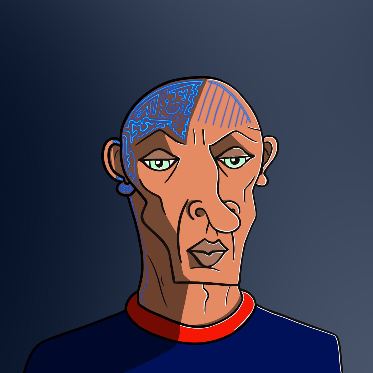 —Citizen 312—
Name: Clarence Vultrey
Age: 43
Occupation: pilot
Location: The Diogenes 
Hobby: stargazing 
Dream date: taking an escape pod out into the void #thecitizenz #artwork #originalart #digitalart #art #digitalartwork #digitaldrawings #digitalartgallery #portraitart