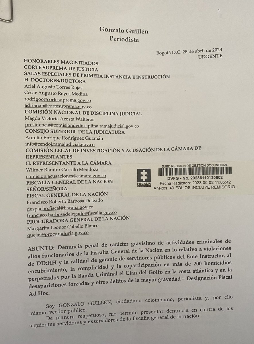 HELIODOPTERO's tweet photo. Responsabilizo a la banda criminal @FiscaliaCol y en especial a los mafiosos Francisco Barbosa y al Daniel Hernández de lo que les pueda ocurrirles a las fuentes oficiales de esta investigación @FBI @USEmbassyBogota @FLIP_org @Ivan_Velasquez_ @petrogustavo
https://t.co/fHiHAxUtC5 https://t.co/RXkAzb7cY0