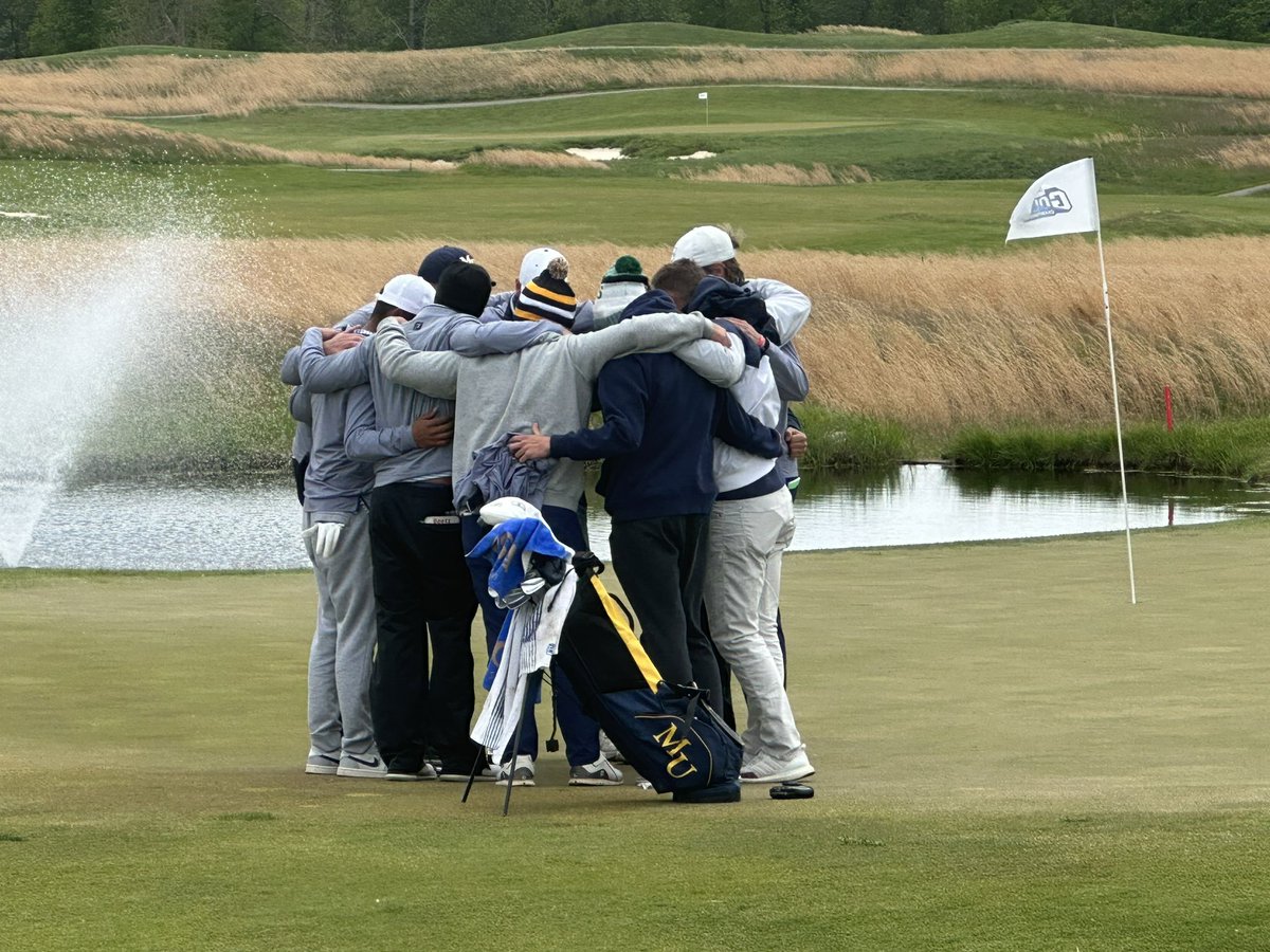 MUKnights's tweet photo. No greater feeling!!! 

@MUKnightsgolf has brought home their 1️⃣5️⃣TH Crossroads League Championship!!

🎟️’s are punched, the Knights are headed to Mesa!! https://t.co/1odwJdA0lL