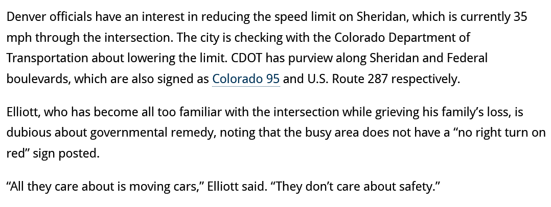 biculturalbrokr's tweet photo. If you've been advocating for #VisionZeroDEN for a while, you've probably frequently heard "But it's managed by @ColoradoDOT" from local officials re: dangerous conditions on Federal, Sheridan or Colfax.
Could we pursue & obtain "relinquishment of a segment" of these roads? https://t.co/9mBzgUgpxc