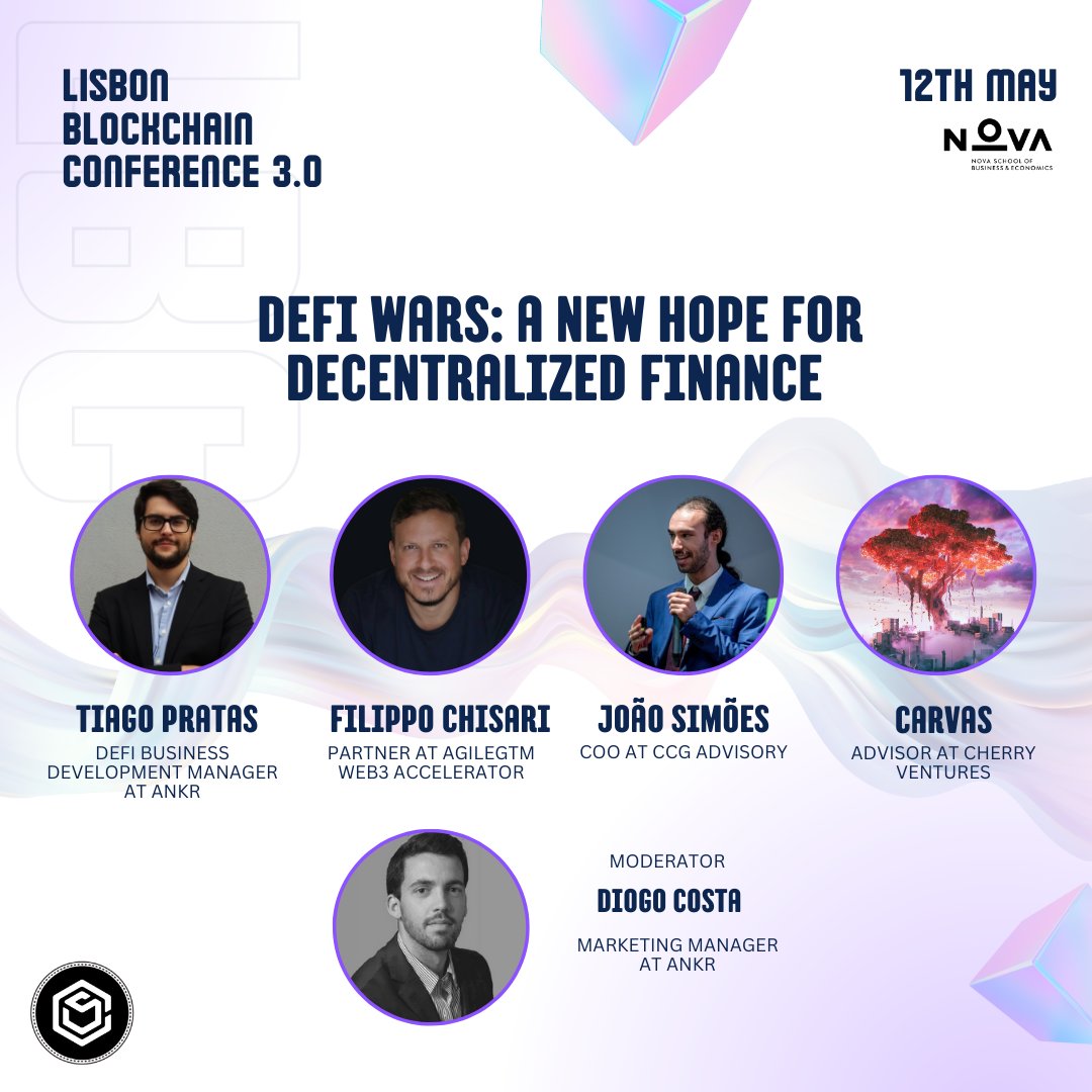 BlockchainNova's tweet photo. Join us for a talk on "DeFi Wars: A New Hope for Decentralized Finance" during the LBC 3.0 on May 12th! ⚡️
Don't miss out on this exciting event, where we'll explore the latest developments and trends in DeFi.
See you there: https://t.co/3dP4THN4yY! 🎟️
#DeFiWars #DeFi #Crypto https://t.co/Et63kjgjCM