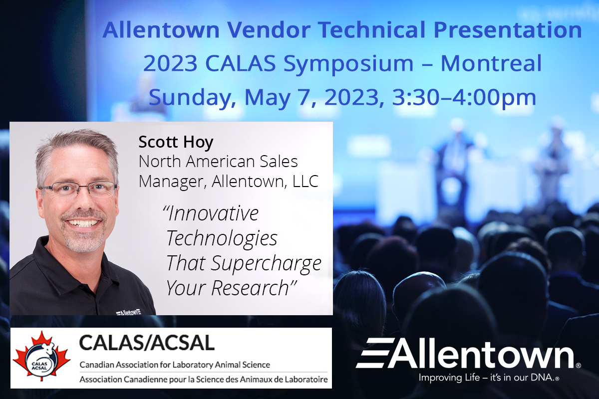allentownllc's tweet photo. Attention all researchers! 🔬
Want to learn about innovative monitoring & enrichment technologies that enhance animal welfare and advance laboratory science?
Join Scott Hoy for a presentation at the CALAS/ACSAL Symposium!
#CALAS2023 #ImprovingLife https://t.co/AgJfxRb2Wl