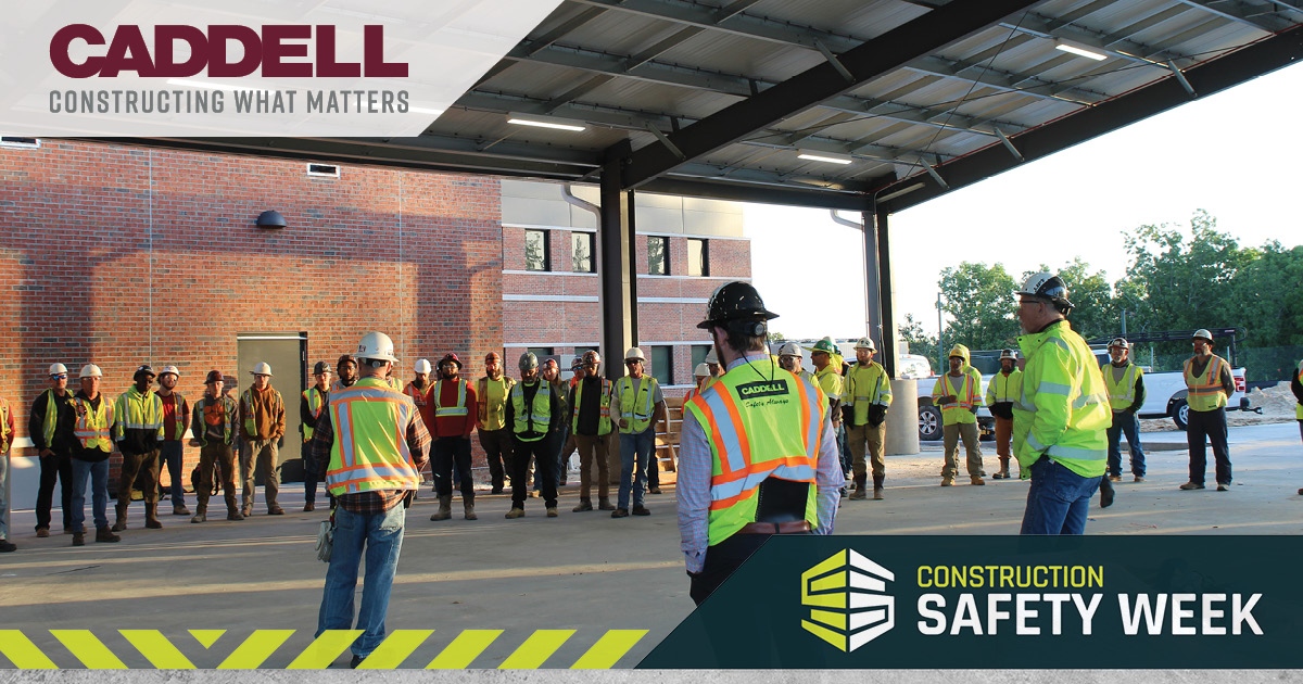 Day 2 of Safety Week featured special toolbox talks, guest speakers and a good stretch-and-flex before work. #ConstructingWhatMatters #CaddellSafetyAlways #BuiltOnSafety #StrongVoicesSafeChoices #ConstructionSafetyWeek