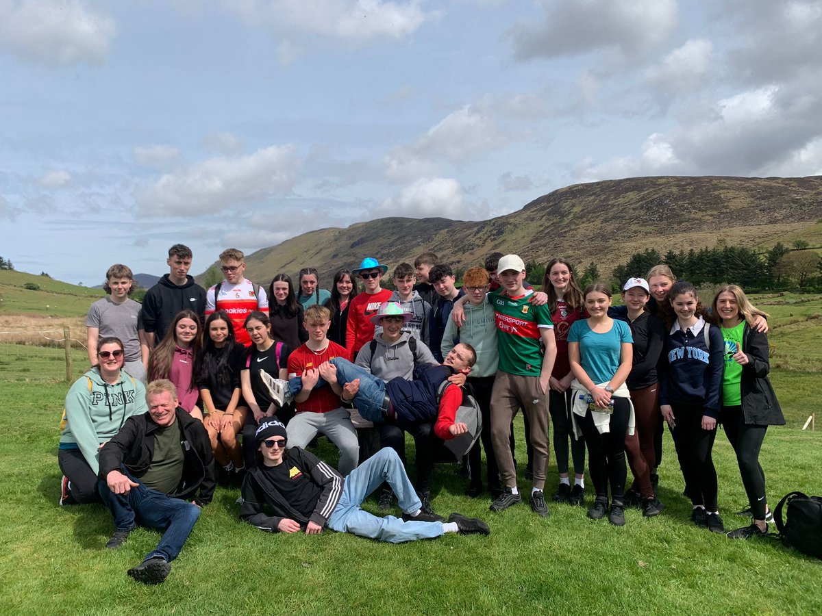 TYs &amp; 5th years enjoying their Gaisce camping trip in the Ox mountains with Ms O Connell &amp; Ms Langan. Any 80s tunes playing around the campfire?? #Backtobasics 🔥🏕