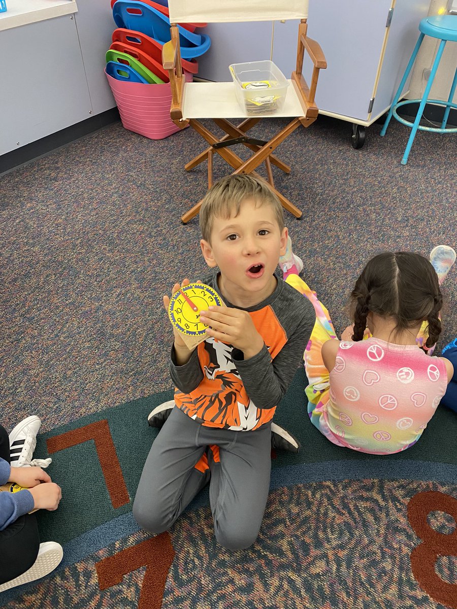 We’re gearing up for 1st grade and learning about the clock! Telling time to the hour is a challenge but these kids are up for it.