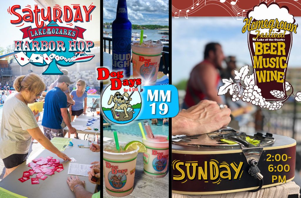 dogdays19's tweet photo. You're spending the 𝙀𝙉𝙏𝙄𝙍𝙀 weekend right here with us at Dog Days Bar &amp; Grill, right?!🐶🎶🚤🃏🎶🍺🍷🎶   https://t.co/PjXLN9A0tm

#SpringHarborHop #HomegrownFestival #LakeotheOzarks #LiveMusic #LakesideDining https://t.co/N2usy5354T
