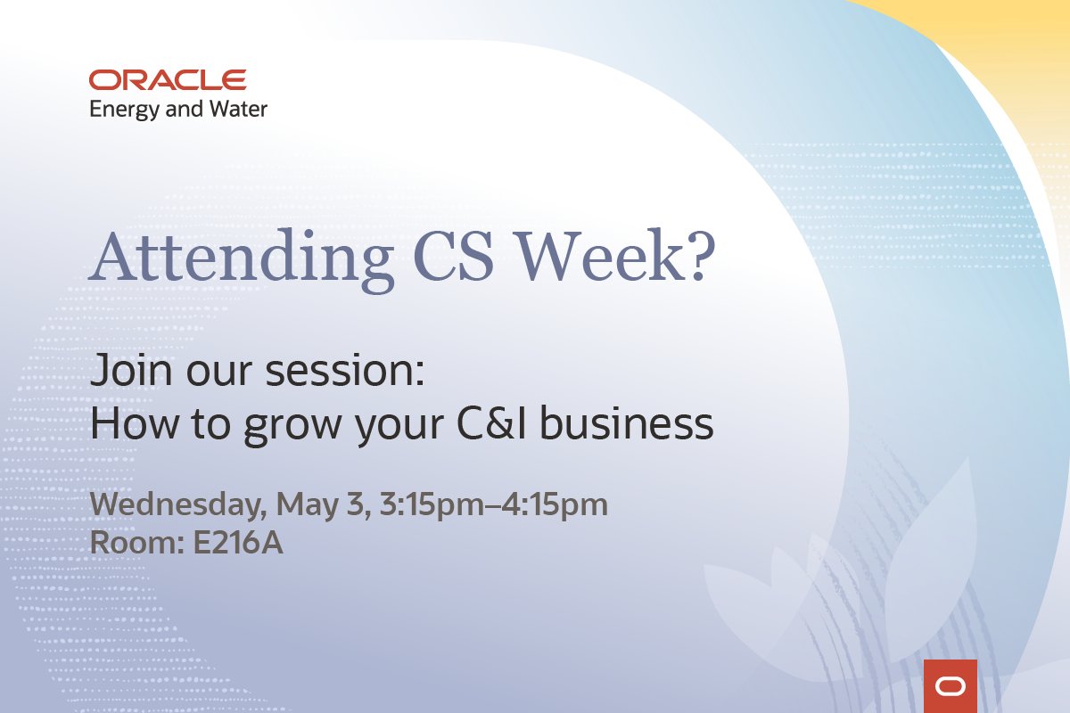 #Utility business models are evolving. The role of your key account managers is too. Hear about solutions designed to transform the way you do business with your #Commercial and Industrial (C&amp;I) customers – join our #CSWeek2023 session at 3:15pm tomorrow.
