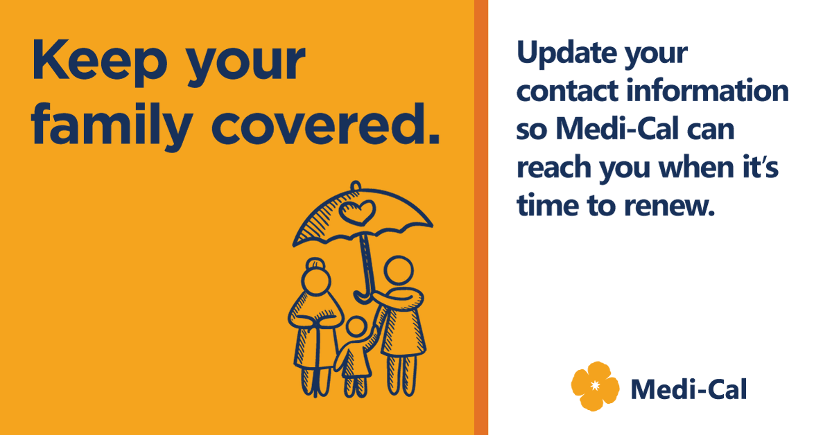 MediCal_DHCS's tweet image. Attention Californians! It’s time for Medi-Cal redetermination, &amp;amp; it’s important to keep your coverage active. Don’t risk losing access to affordable healthcare.

➡️ Learn more about the process &amp;amp; how to complete it at: bit.ly/KeepYourMediCal.

#HealthcareCoverage #Health4All
