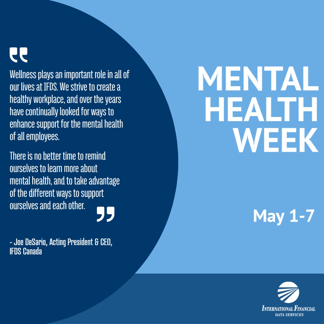 ifdsgroup's tweet photo. At IFDS, we are committed to raising awareness and offering ongoing resources to support a healthy work environment. 
#MentalHealthWeek #MentalHealthAwareness #Healthyworkplaces https://t.co/Le9nw9tjUY