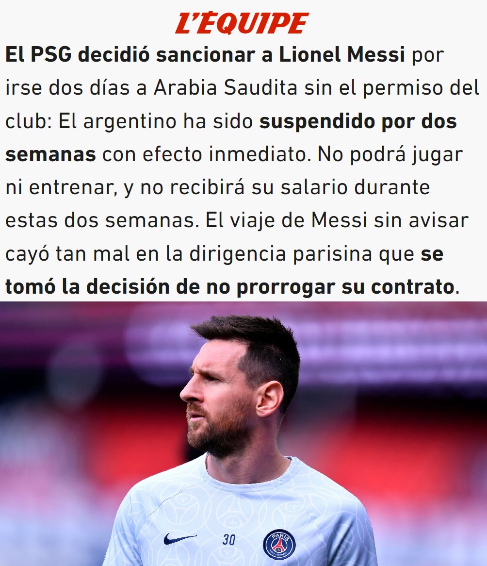 porquetendencia's tweet photo. "Messi":
Porque informan que el PSG decidió suspenderlo durante dos semanas y no renovará su contrato https://t.co/xh5gSq3Pdk