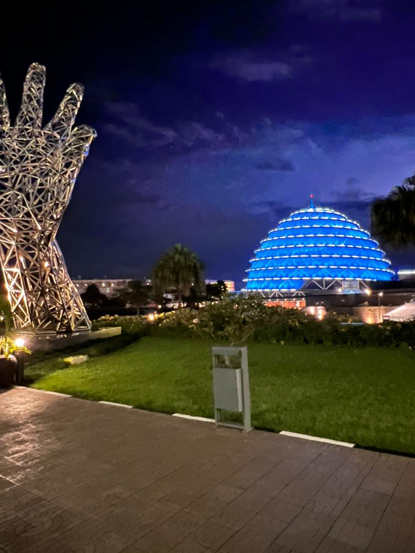 RadissonKigali's tweet image. Kigali Convention Dome lit in Blue colour to Join #ICLR23 #InstaDeep for the exclusive AI documentary preview screening, namely,
« Cape to Carthage ».

#RadissonHotels #RadissonBluKigali
 #KigaliConventionCentre #VisitRwanda #ICLR23
