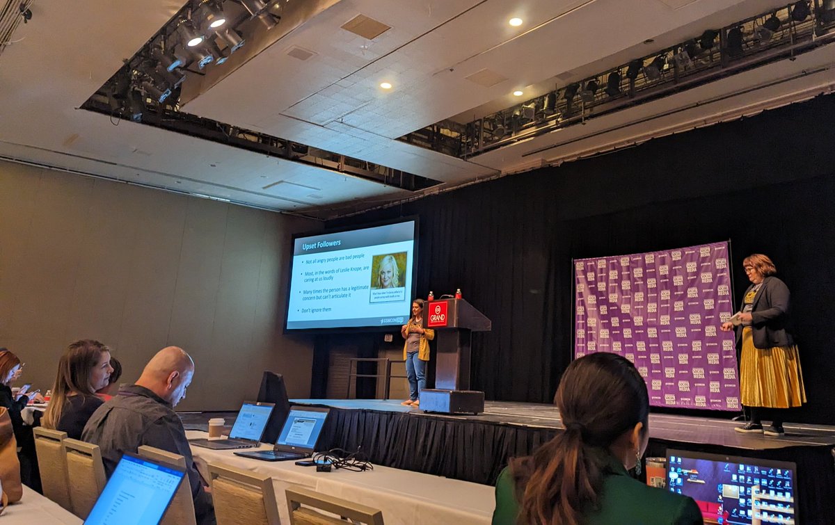 tinaphan's tweet photo. Embracing Negative Engagement to Build Relationships @jbrownsocial @danielleirogers #GSMCON2023: You can't build trust if you don't respond!  When your community sees you replying to comments, they see you being kind, empathetic &amp;listening to  concerns. This humanizes your agency https://t.co/9WJbj5Z5iW