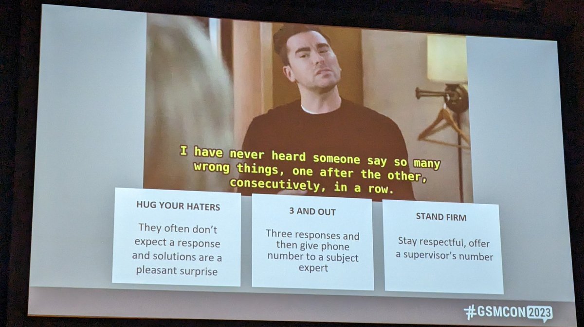 tinaphan's tweet photo. Embracing Negative Engagement to Build Relationships @jbrownsocial @danielleirogers #GSMCON2023: You can't build trust if you don't respond!  When your community sees you replying to comments, they see you being kind, empathetic &amp;listening to  concerns. This humanizes your agency https://t.co/9WJbj5Z5iW