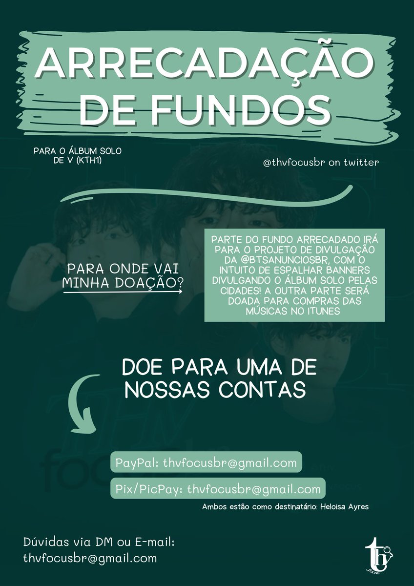 thvfocusbr's tweet photo. 🚨 ATENÇÃO 🚨

Como vcs viram nosso tão esperado KTH1 pode chegar a qualquer momento, está mais próximo do que nunca então precisamos começar a nos preparar desde já!

Vamos começar nossa arrecadação de fundos para o projeto solo do Taehyung, deixaremos esse banner com infos + https://t.co/ioQfUvLC3T