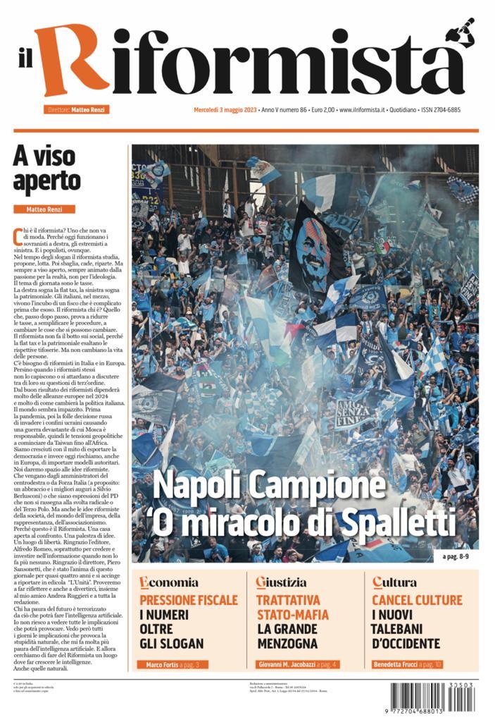 Il Riformista On Twitter La Prima Pagina Del Riformista Del 3 Maggio 