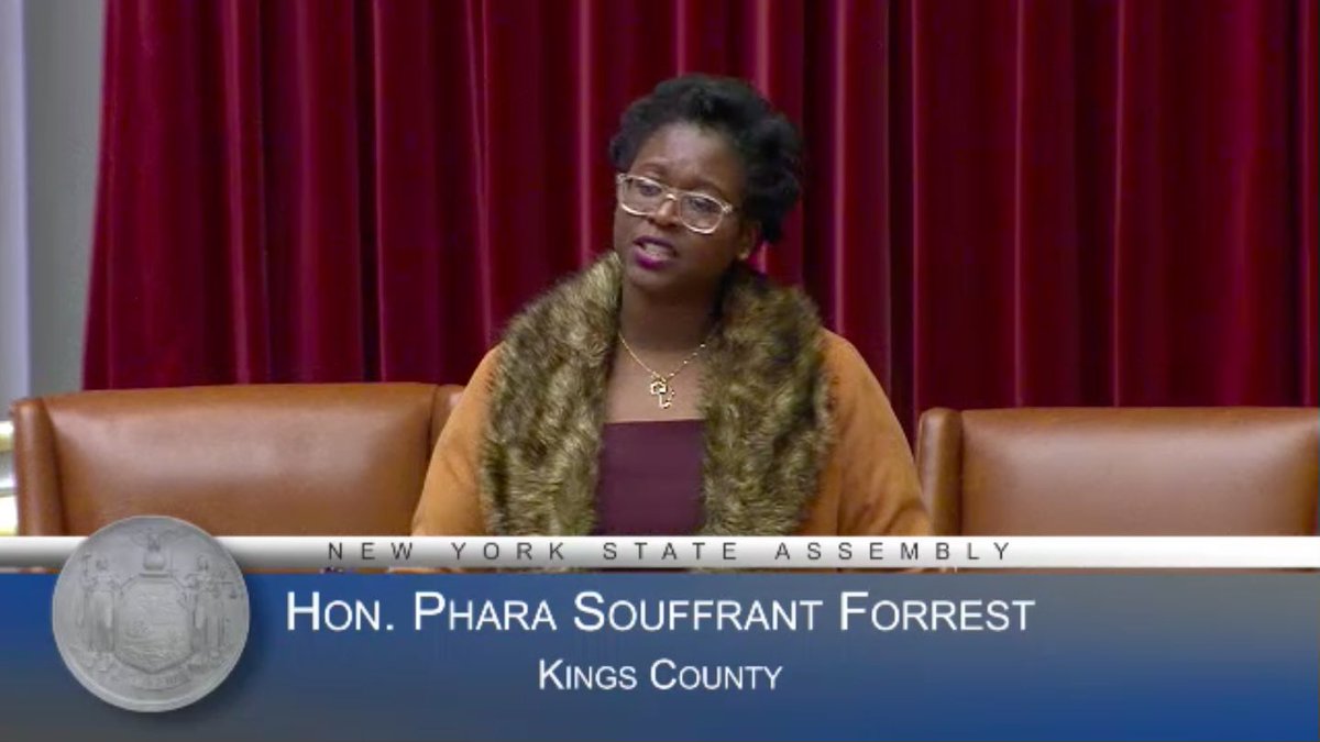 NOW: The State Senate and Assembly are debating “the Big Ugly,” a gigantic budget bill that combines bail reform rollbacks, charter school expansion & #BuildPublicRenewables. 

@phara4assembly spoke about how she wants a budget that works for her son, David. “I will not consent.”