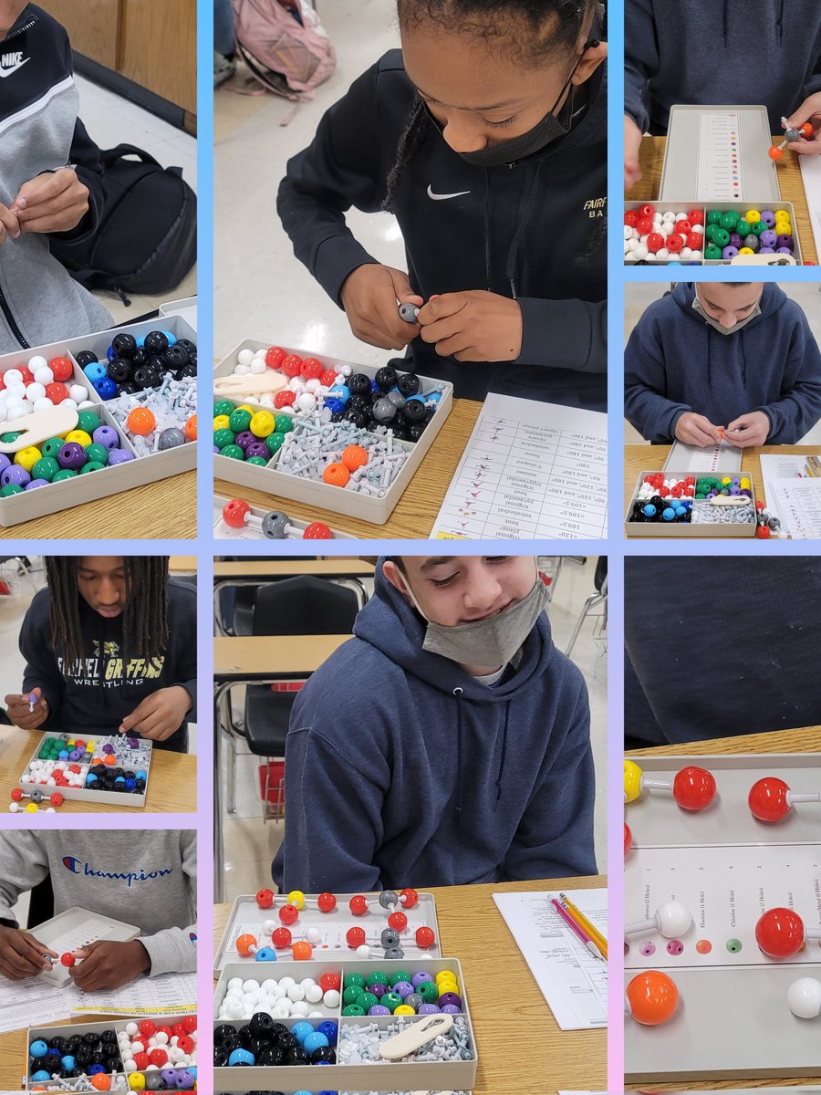 FMS STEM scholars doing hands-on minds-on molecular models during the #NoTechTuesday <a href="/cb_avery/">Claudia Belton Avery</a> <a href="/FairfieldMiddle/">Fairfield Middle School</a> @bdixonFCSD <a href="/BookDiva1/">Lechel Pitts</a>