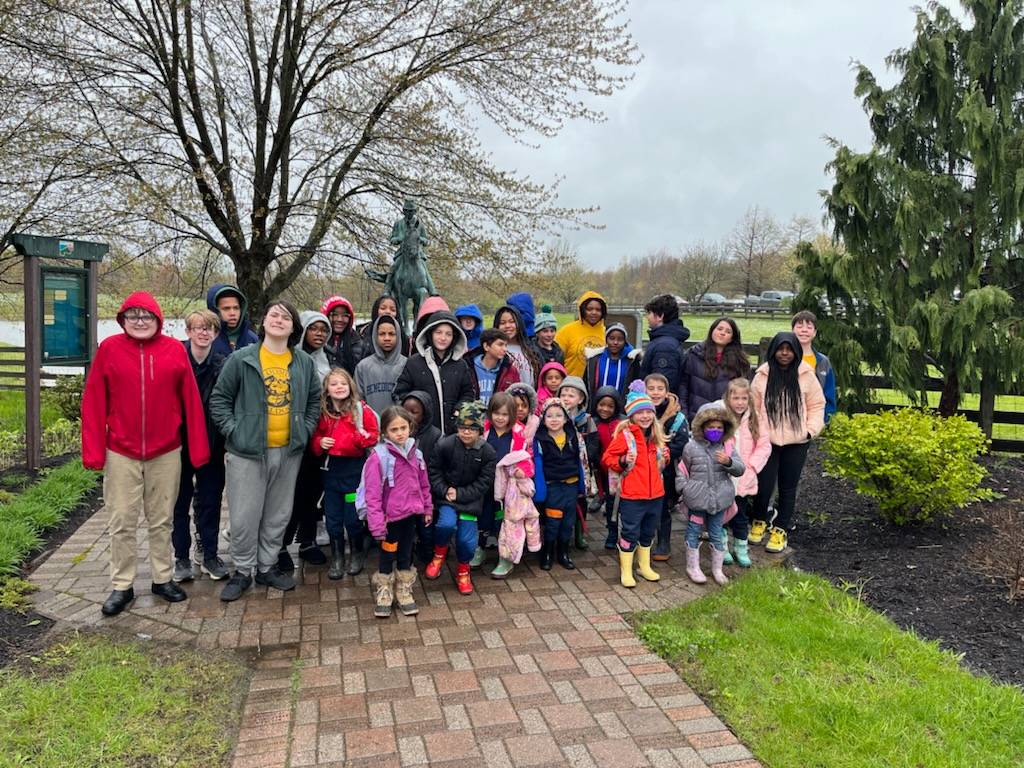 It was cold and rainy, but the 7th grade and kindergarten prayer partners had a fun-filled day at Lake Farmpark.