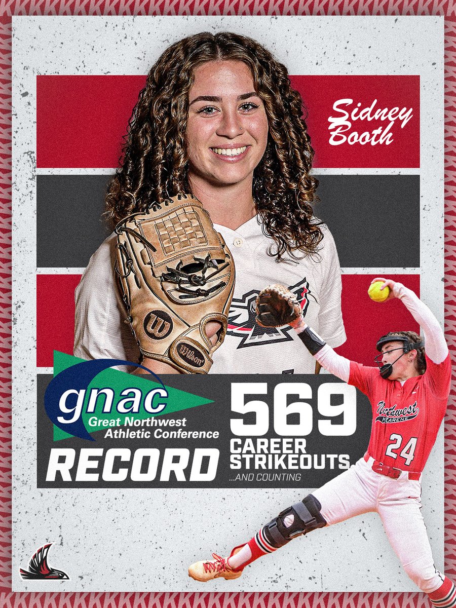 History made.

During last Friday's first win over Western Oregon, Sidney Booth moved her name to the top of the GNAC career strikeouts list!