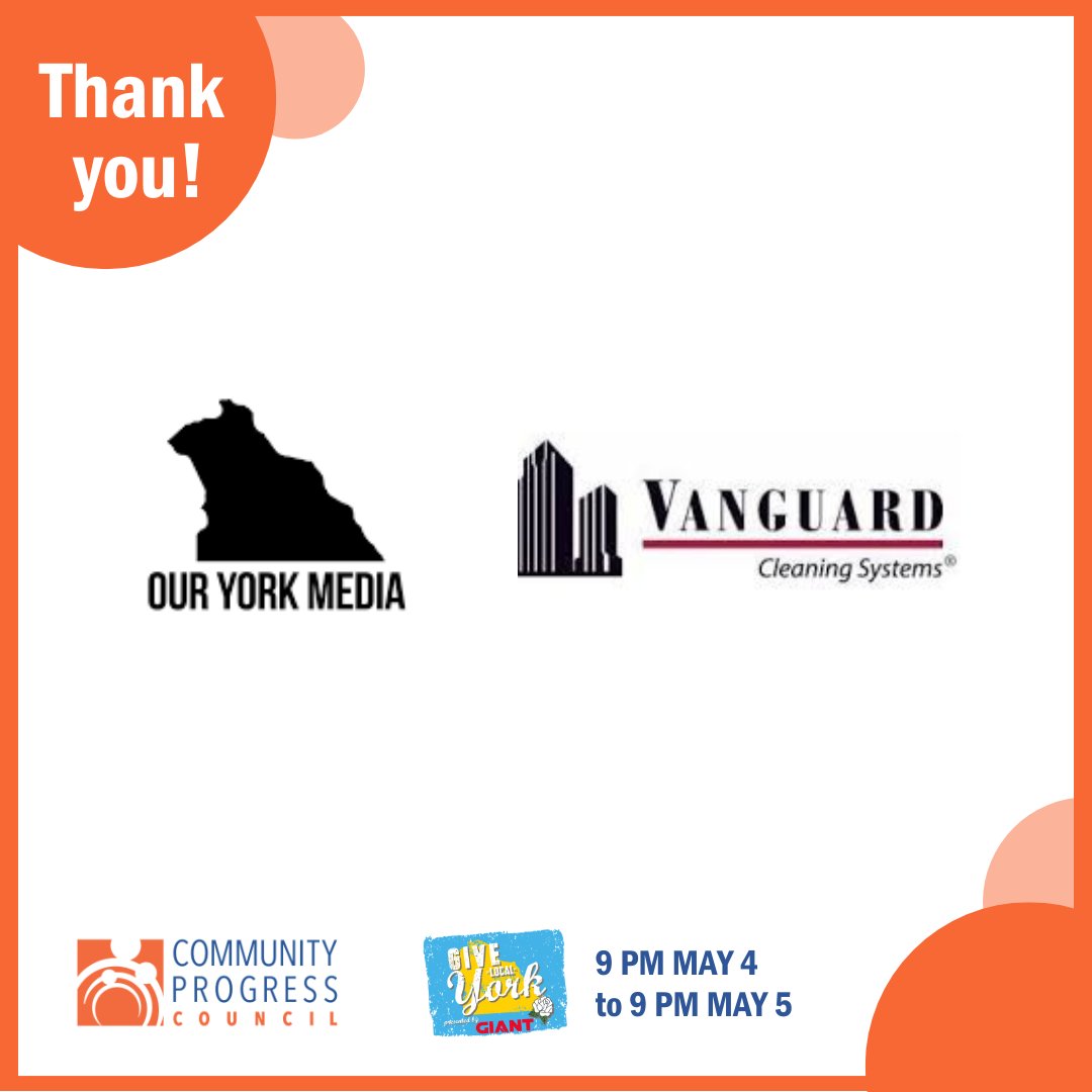 Community Progress Council (@progresscouncil) on Twitter photo Thank you to <a href="/ouryorkmedia/">Our York Media</a> and <a href="/vanguardclean/">Vanguard Cleaning</a> for your support of Community Progress Council through <a href="/givelocalyork/">Give Local York</a>!
We’re grateful to have Friends who support our mission of empowering families and individuals to move toward self-sufficiency.
#GiveLocalYork #IAmProgress Thank you to <a href="/ouryorkmedia/">Our York Media</a> and <a href="/vanguardclean/">Vanguard Cleaning</a> for your support of Community Progress Council through <a href="/givelocalyork/">Give Local York</a>!
We’re grateful to have Friends who support our mission of empowering families and individuals to move toward self-sufficiency.
#GiveLocalYork #IAmProgress