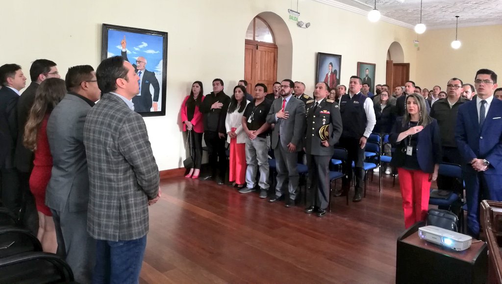 GOBERCANAR's tweet photo. Con el canto de las sagradas notas del Himno Nacional, el Gobernador del Cañar #WilfridoRiveraReinoso inicia la #RendicióndeCuentas  de su gestión del año 2022 @ParticipacionPC https://t.co/eGehCtfJk3