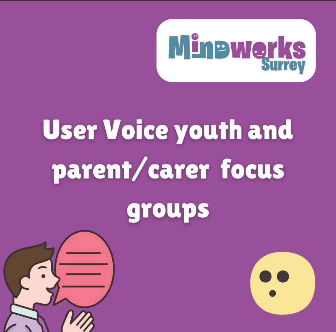 Do you want to be involved in shaping the Mindworks approach to listening to and involving young people and families? 

Mindworks (Surrey’s Children & Young People’s Emotional Wellbeing & Mental Health Service) has been exploring how it listens to, involves and works with...(1/5)