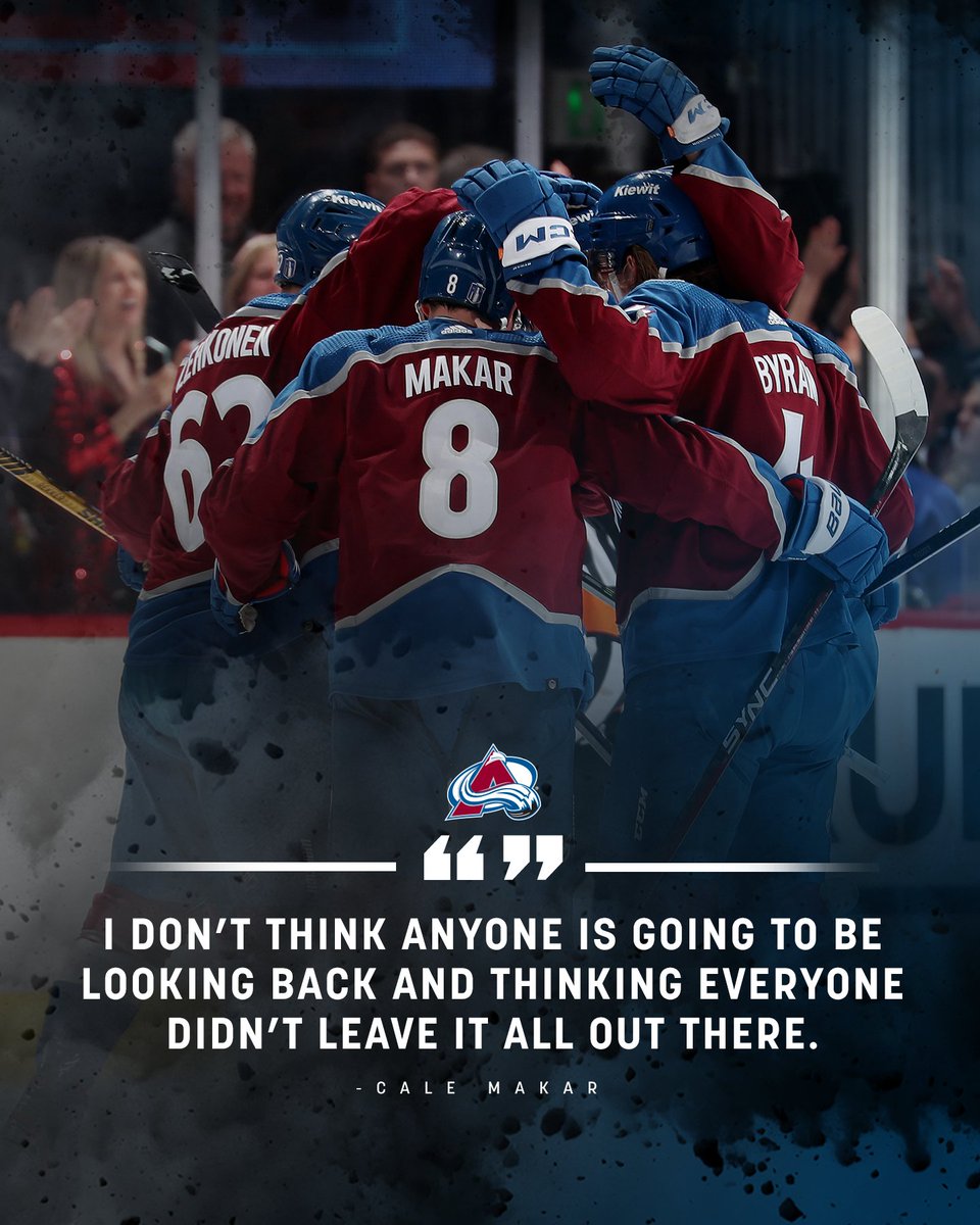 Left it all out on the ice. 

#GoAvsGo